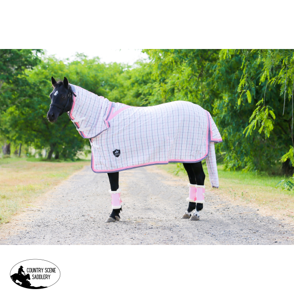 Ripstop Neck Combo Blush Pink & Grey 40 Horse Rugs