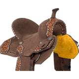 NEW! Tough1 Milo Overlay Saddle youth brown - Country Scene Saddlery and Pet Supplies