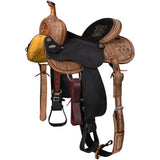 New! Tough1 Black Lotus Barrel Saddle