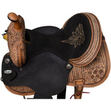 New! Tough1 Black Lotus Barrel Saddle