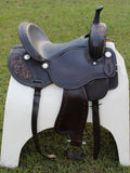 CSSB19 Basket/ Floral Tooled Barrel Saddle - Country Scene Saddlery and Pet Supplies