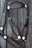 CSSB19 Basket/ Floral Tooled Barrel Saddle - Country Scene Saddlery and Pet Supplies