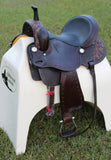 CSSB19 Basket/ Floral Tooled Barrel Saddle - Country Scene Saddlery and Pet Supplies