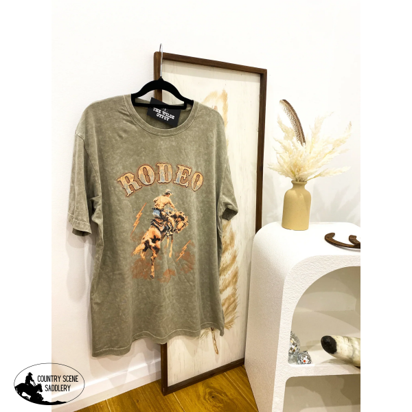 Rodeo Bronc Tee / Mocha S T-Shirts