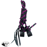 Rope Reins Slobber Straps Black/Pink