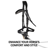 Schneiders® Ergonomic Flash English Bridle with Clear Crystal Browband - Country Scene Saddlery and Pet Supplies