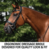 Schneiders® Ergonomic Monocrown Dressage Bridle with Crank Noseband - Country Scene Saddlery and Pet Supplies