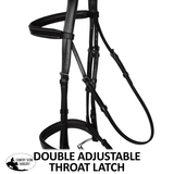 Schneiders® Flat Padded Hunter Bridle with Fancy Stitching - Country Scene Saddlery and Pet Supplies