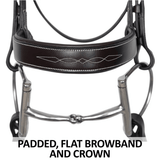 Schneiders® Flat Padded Hunter Bridle with Fancy Stitching - Country Scene Saddlery and Pet Supplies