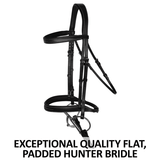 Schneiders® Flat Padded Hunter Bridle with Fancy Stitching - Country Scene Saddlery and Pet Supplies