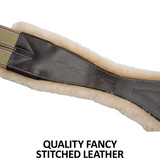 Schneiders® Leather Shoulder Ease Girth with Removable Fleece Liner - Country Scene Saddlery and Pet Supplies
