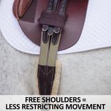 Schneiders® Leather Shoulder Ease Girth with Removable Fleece Liner - Country Scene Saddlery and Pet Supplies