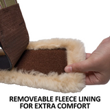 Schneiders® Leather Shoulder Ease Girth With Removable Fleece Liner Western Pads