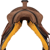 Schneiders® Studded Roughout Barrel Saddle - Country Scene Saddlery and Pet Supplies