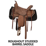 Schneiders® Studded Roughout Barrel Saddle #46051 150 Only 3 Left - Order Soon!
