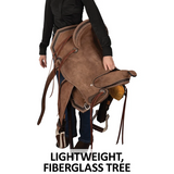 Schneiders® Studded Roughout Barrel Saddle - Country Scene Saddlery and Pet Supplies