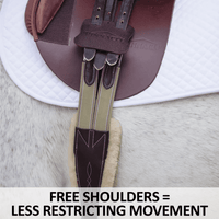 Schneiders® Leather Shoulder Ease Girth With Removable Fleece Liner Western Pads