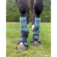 New! 2 Pack Teal Aztec Leopard Sports Boots