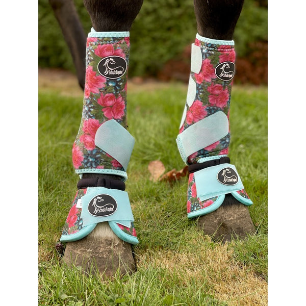 New! 2 Pack Turquoise Flower Sports Boots