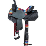 Serape Barrel Saddle Black or Light Oil - Country Scene Saddlery and Pet Supplies