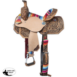 Serape Barrel Saddle Black or Light Oil - Country Scene Saddlery and Pet Supplies