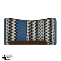 Sh3001 Showman ® 36 X 34 Wool Top Contoured Memory Felt Bottom Saddle Pad Southwest Turquoise/Black