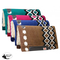 Showman 36 X 34 100% Wool Top Cutter Style Saddle Pad With Kodel Fleece Bottom. Western Pads
