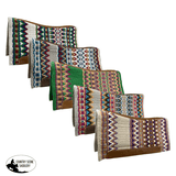 Showman 36" X 34" Wool Top Contoured Memory Felt Bottom Saddle Pad - Spring Mornings - Country Scene Saddlery and Pet Supplies