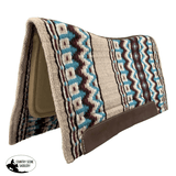 Showman 36" X 34" Wool Top Contoured Memory Felt Bottom Saddle Pad - Summer Sunsets - Country Scene Saddlery and Pet Supplies