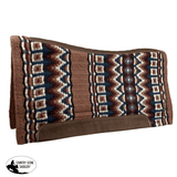 Showman 36" X 34" Wool Top Contoured Memory Felt Bottom Saddle Pad - Summer Sunsets - Country Scene Saddlery and Pet Supplies