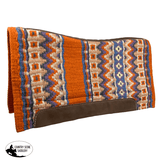 Showman 36" X 34" Wool Top Contoured Memory Felt Bottom Saddle Pad - Summer Sunsets - Country Scene Saddlery and Pet Supplies