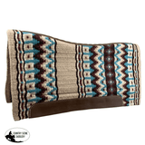 Showman 36" X 34" Wool Top Contoured Memory Felt Bottom Saddle Pad - Summer Sunsets - Country Scene Saddlery and Pet Supplies