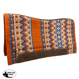 Showman 36" X 34" Wool Top Contoured Memory Felt Bottom Saddle Pad - Summer Sunsets - Country Scene Saddlery and Pet Supplies