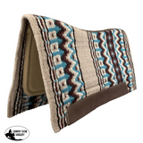 Showman 36" X 34" Wool Top Contoured Memory Felt Bottom Saddle Pad - Summer Sunsets - Country Scene Saddlery and Pet Supplies