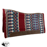 Showman 36" X 34" Wool Top Contoured Memory Felt Bottom Saddle Pad - Summer Sunsets - Country Scene Saddlery and Pet Supplies