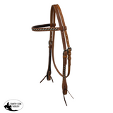 Showman Argentina Cow Leather Browband Headstall With Black Rawhide Accents Product Id: N - 323