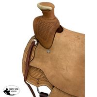 Showman Argentina Cow Leather Roughout Western Roper Saddle - 16 Inch Saddle