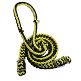 Showman braided nylon barrel reins with easy grip knots. - Country Scene Saddlery and Pet Supplies