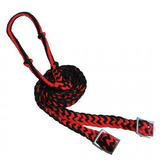 Showman braided nylon barrel reins with easy grip knots. - Country Scene Saddlery and Pet Supplies