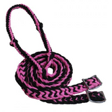 Showman braided nylon barrel reins with easy grip knots. - Country Scene Saddlery and Pet Supplies