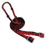 Showman braided nylon barrel reins with easy grip knots. - Country Scene Saddlery and Pet Supplies
