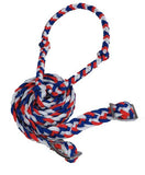 Showman braided nylon barrel reins with easy grip knots. - Country Scene Saddlery and Pet Supplies