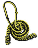 Showman braided nylon barrel reins with easy grip knots. - Country Scene Saddlery and Pet Supplies