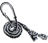 Showman braided nylon barrel reins with easy grip knots. - Country Scene Saddlery and Pet Supplies