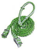 Showman braided nylon barrel reins with easy grip knots. - Country Scene Saddlery and Pet Supplies