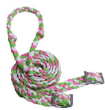 Showman braided nylon barrel reins with easy grip knots. - Country Scene Saddlery and Pet Supplies