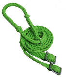 Showman braided nylon barrel reins with easy grip knots. - Country Scene Saddlery and Pet Supplies