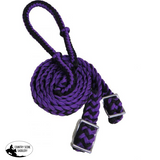 Showman braided nylon barrel reins with easy grip knots. - Country Scene Saddlery and Pet Supplies