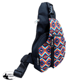 Showman Bright Pink Aztec Sling Crossbody Backpack - Country Scene Saddlery and Pet Supplies