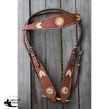 Showman Browband Headstall. - Full/Cob (One Size) - #Western Bridles